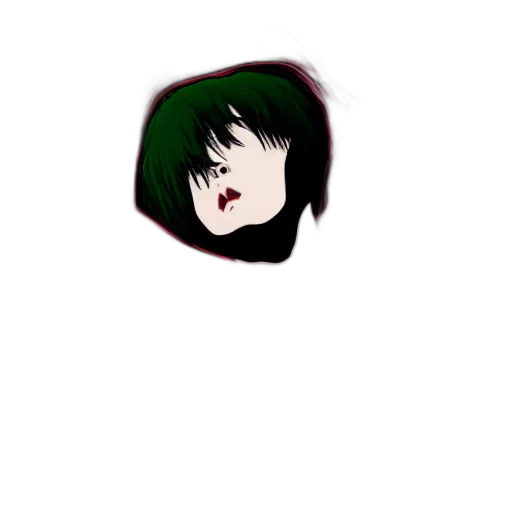 face, hair, mask, creature transparent PNG cut-out
