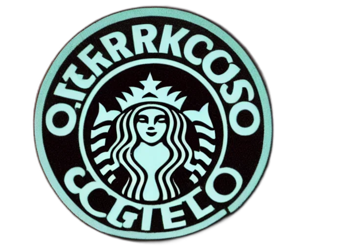 vaporwave, 3d render, starbuck, logo transparent PNG cut-out