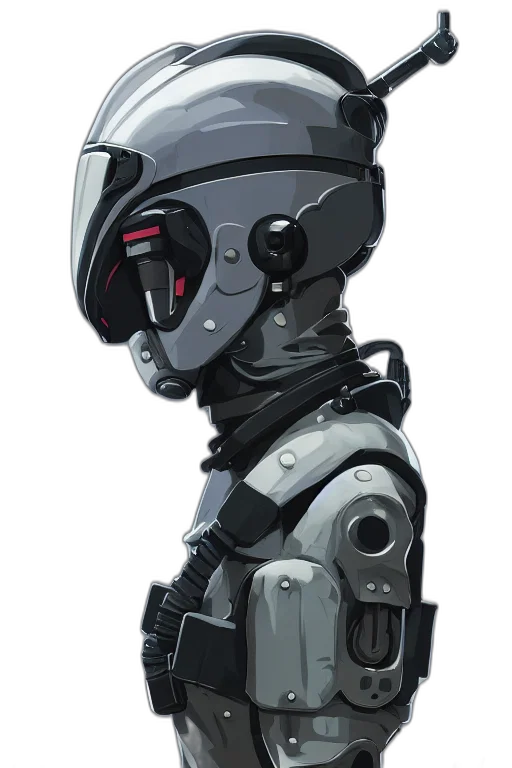 robot, mask, concept art, cyberpunk transparent PNG cut-out