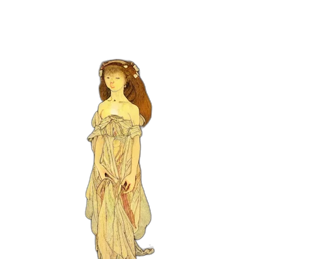 dress, staff, concept art, fantasy art transparent PNG cut-out