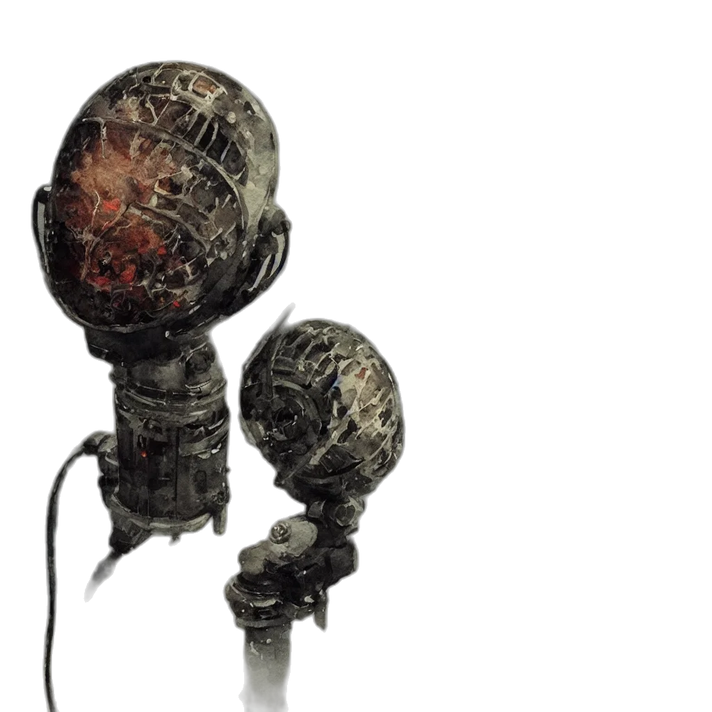 weapon, umbrella, staff, robot transparent PNG cut-out