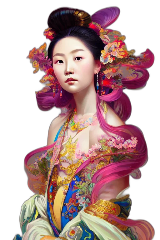 dress, jewelry, face, dragon transparent PNG cut-out