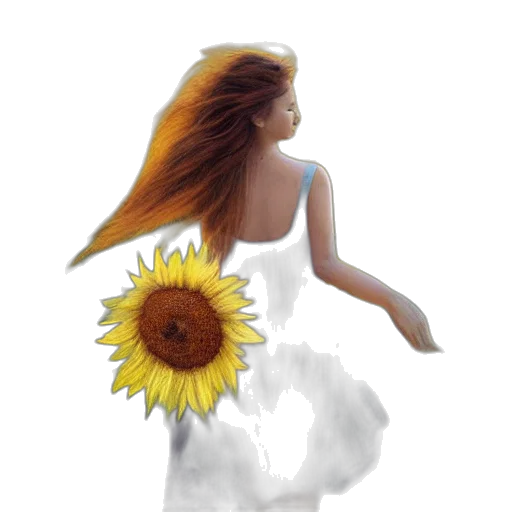 dress, flower, watercolor, photorealistic transparent PNG cut-out
