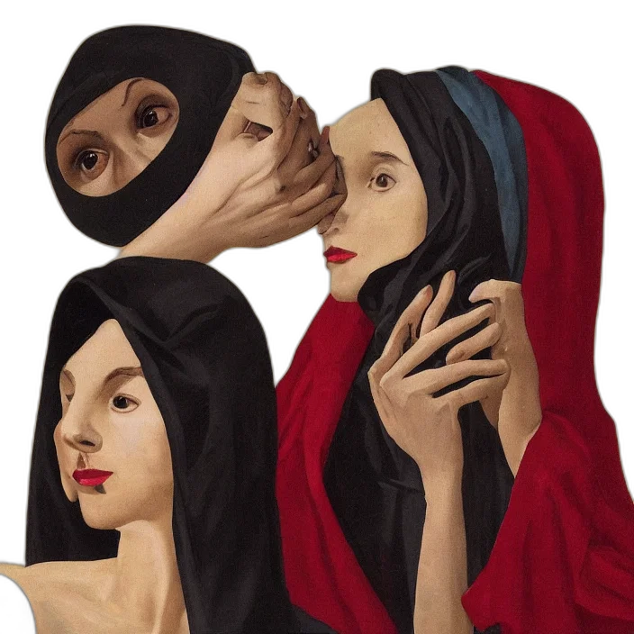 mask, face, concept art, photorealistic transparent PNG cut-out