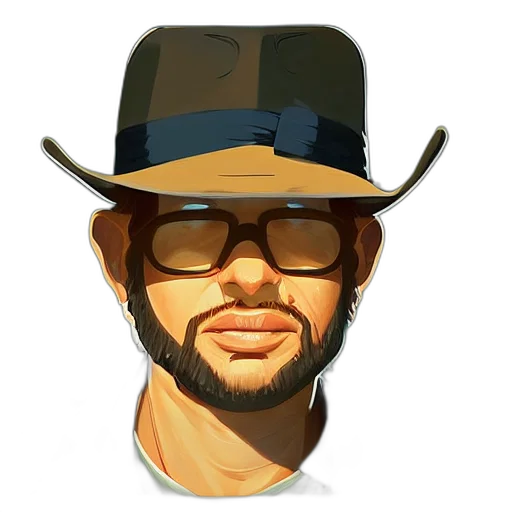 hat, face, cartoon, photorealistic transparent PNG cut-out