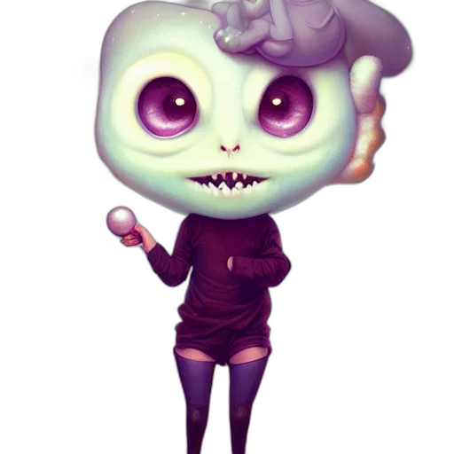 staff, creature, mask, dress transparent PNG cut-out