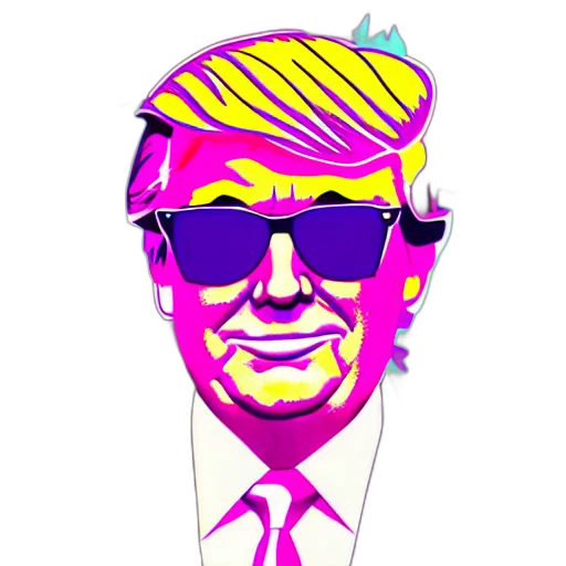 mask, face, vaporwave, cartoon transparent PNG cut-out