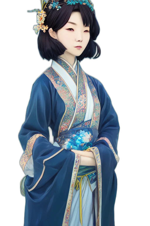 staff, dress, face, jewelry transparent PNG cut-out