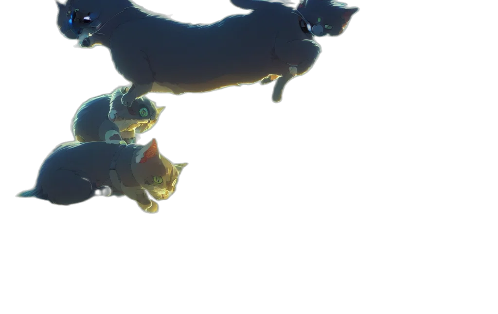animal, staff, 3d render, concept art transparent PNG cut-out