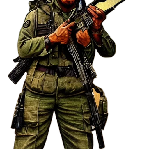 weapon, jacket, staff, concept art transparent PNG cut-out