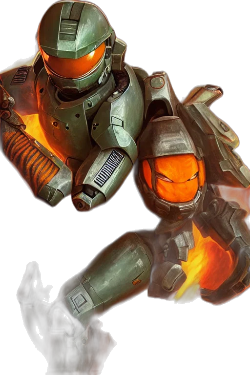 robot, weapon, concept art, pixel art transparent PNG cut-out