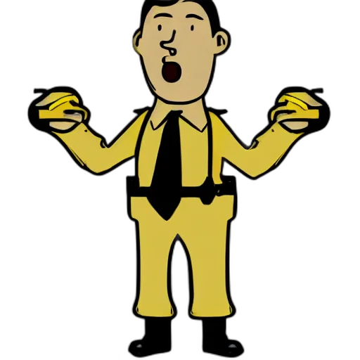 staff, jacket, robot, cartoon transparent PNG cut-out