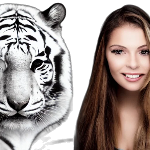 animal, face, photorealistic, cartoon transparent PNG cut-out