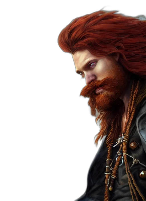 hair, sword, fantasy art, photorealistic transparent PNG cut-out