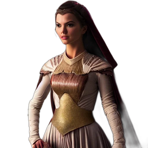 dress, staff, jewelry, concept art transparent PNG cut-out
