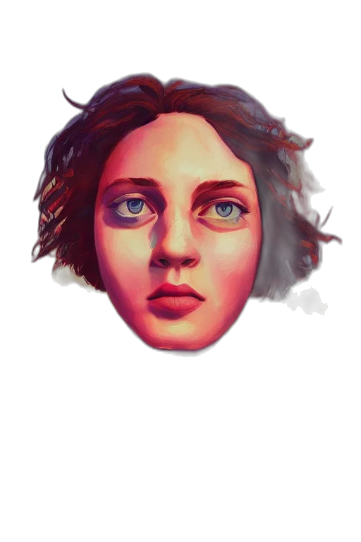 face, mask, crown, hair transparent PNG cut-out