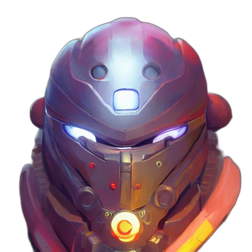 robot, face, mask, weapon transparent PNG cut-out