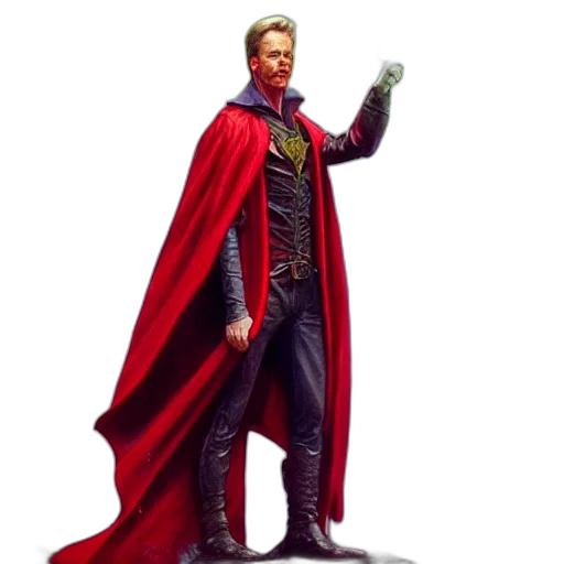 concept art, comic book art, 3d render, lean transparent PNG cut-out
