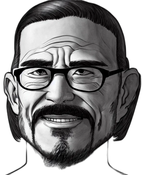 face, cartoon, comic book art, photorealistic transparent PNG cut-out