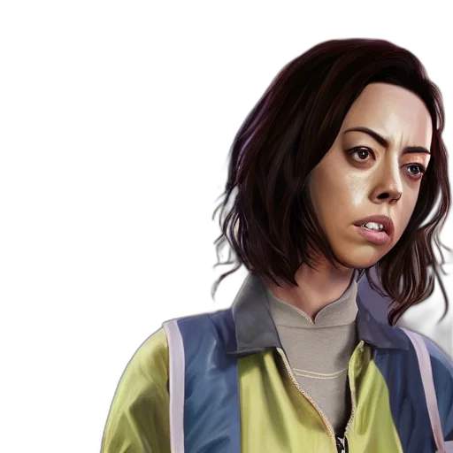 jacket, face, concept art, photorealistic transparent PNG cut-out