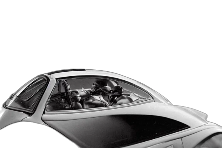 car, crown, robot, photorealistic transparent PNG cut-out