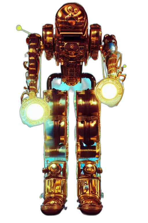 robot, weapon, staff, jewelry transparent PNG cut-out