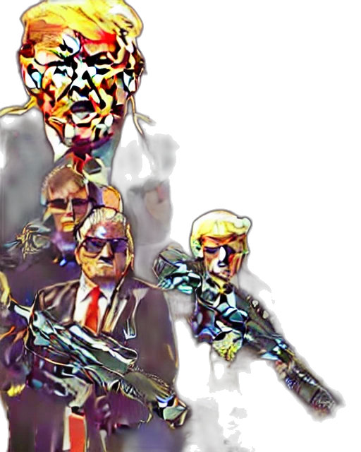 weapon, mask, staff, robot transparent PNG cut-out