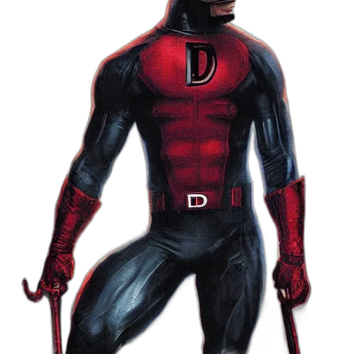 comic book art, concept art, 3d render, red transparent PNG cut-out