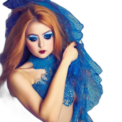 dress, jewelry, photorealistic, fantasy art transparent PNG cut-out