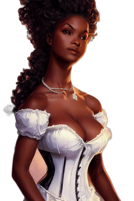 dress, jewelry, crown, fantasy art transparent PNG cut-out