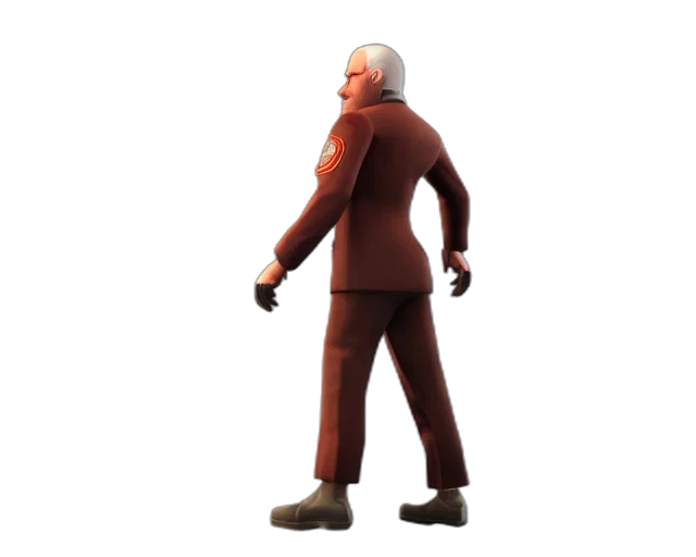 jacket, staff, robot, creature transparent PNG cut-out