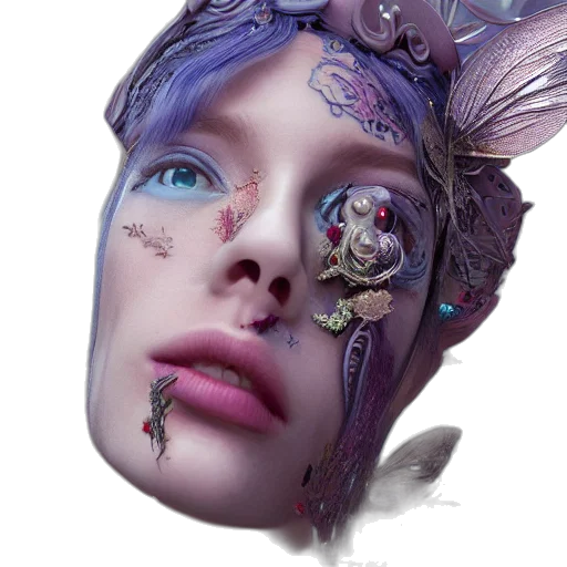 face, mask, robot, creature transparent PNG cut-out