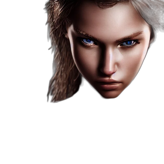 face, hair, mask, creature transparent PNG cut-out