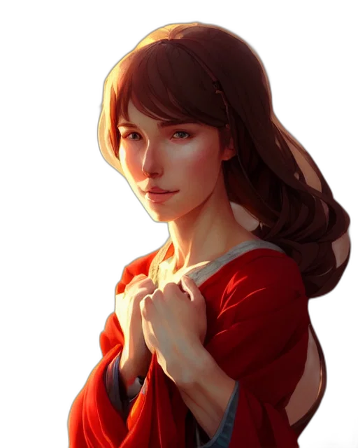 face, dress, staff, crown transparent PNG cut-out