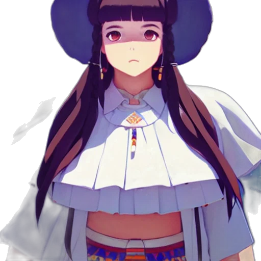 hat, staff, face, dress transparent PNG cut-out
