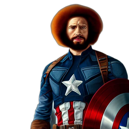 comic book art, concept art, captain, america transparent PNG cut-out