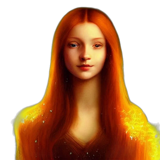 hair, dress, face, fantasy art transparent PNG cut-out