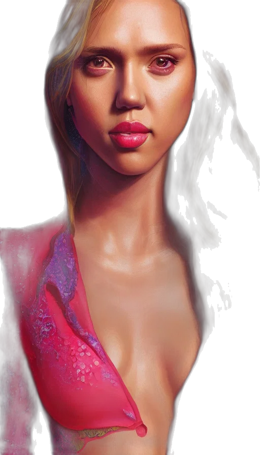 face, dress, jewelry, photorealistic transparent PNG cut-out