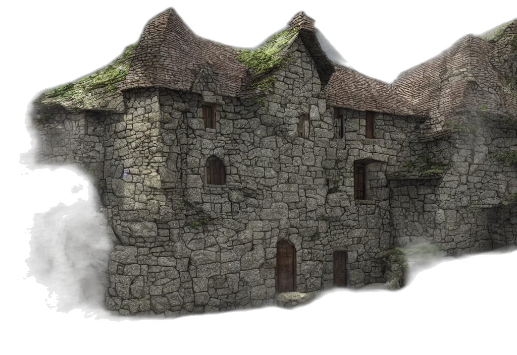building, 3d render, concept art, fantasy art transparent PNG cut-out