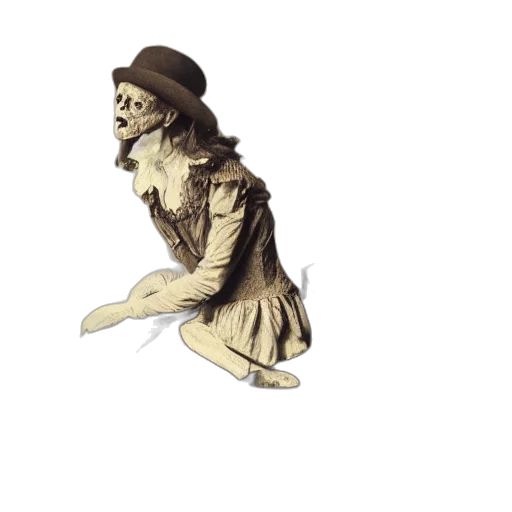 hat, staff, creature, dress transparent PNG cut-out