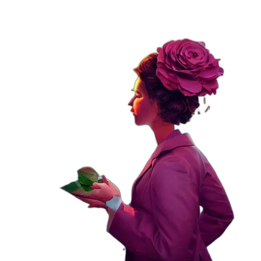 crown, flower, hat, staff transparent PNG cut-out