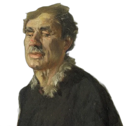 face, staff, mask, oil painting transparent PNG cut-out
