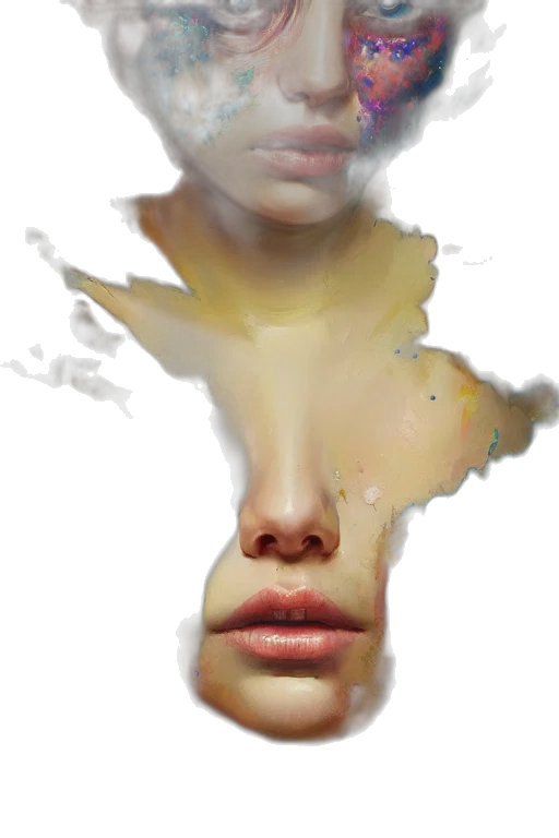 face, mask, crown, creature transparent PNG cut-out