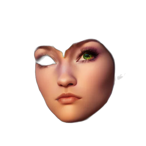 face, mask, creature, jewelry transparent PNG cut-out