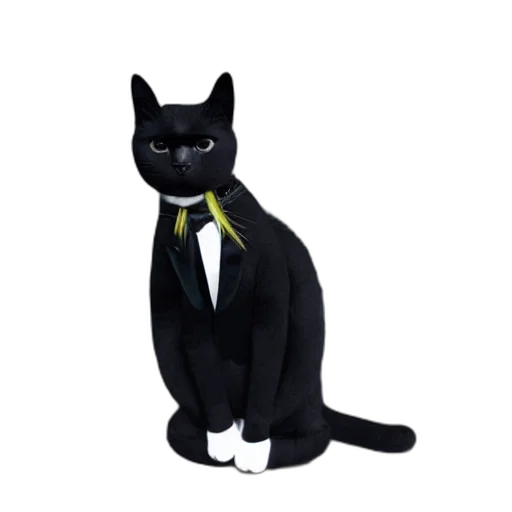 staff, animal, 3d render, cat transparent PNG cut-out