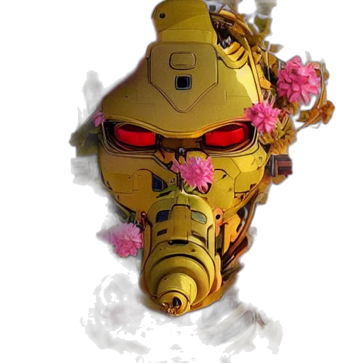 robot, mask, face, concept art transparent PNG cut-out