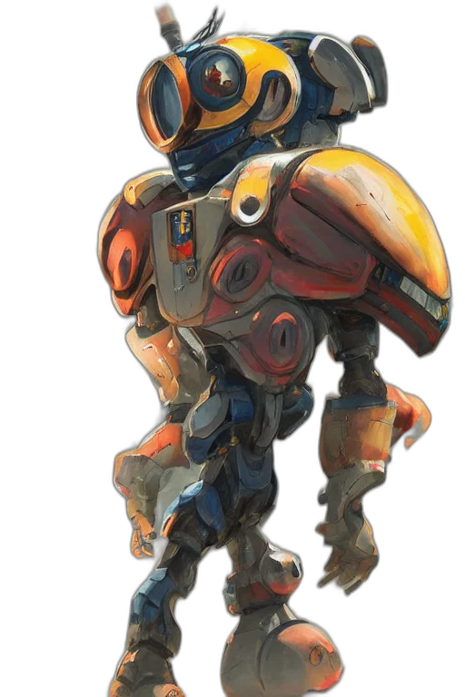 robot, mask, weapon, creature transparent PNG cut-out
