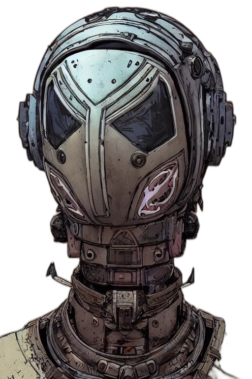 mask, robot, face, concept art transparent PNG cut-out