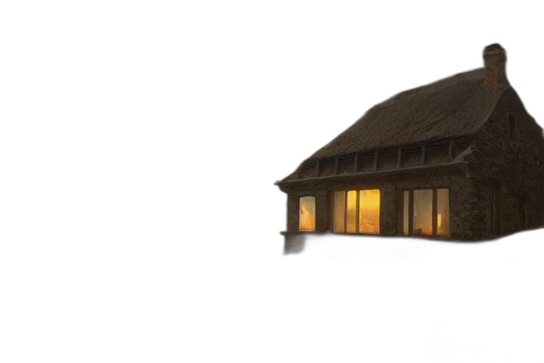building, umbrella, furniture, 3d render transparent PNG cut-out