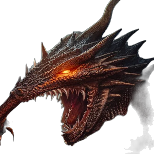 dragon, creature, animal, face transparent PNG cut-out